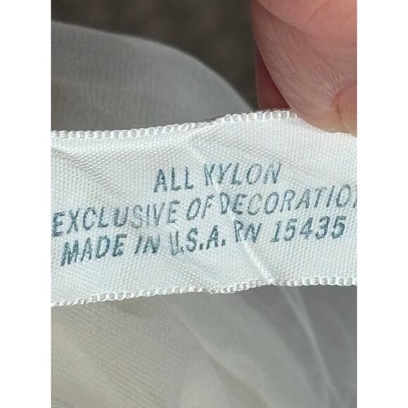 Vintage 70s Sheer White Lace Trim Maxi Nightgown Made In USA Eternal Romantic - Picture 10 of 12